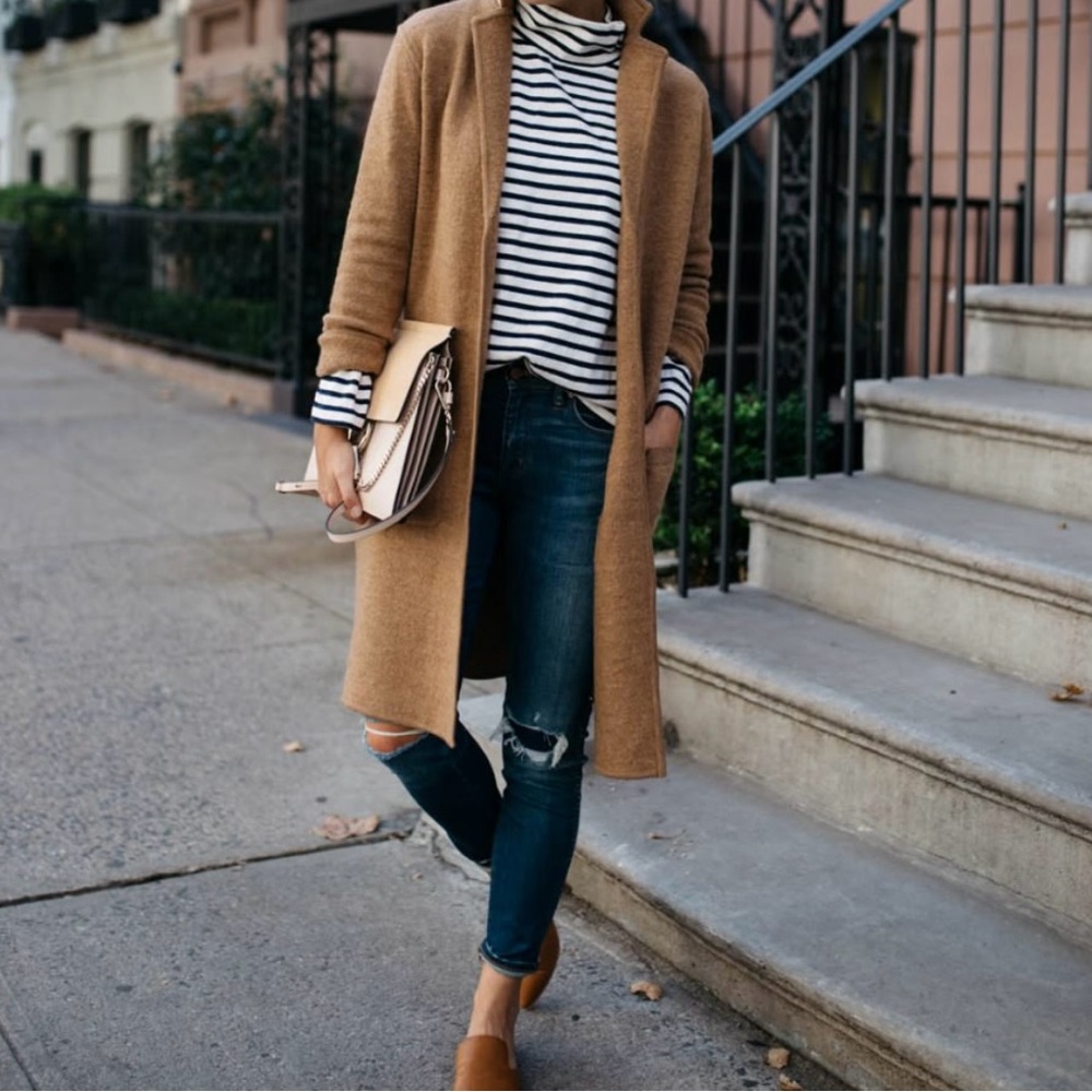 Banana Republic Tan Knit Coatigan